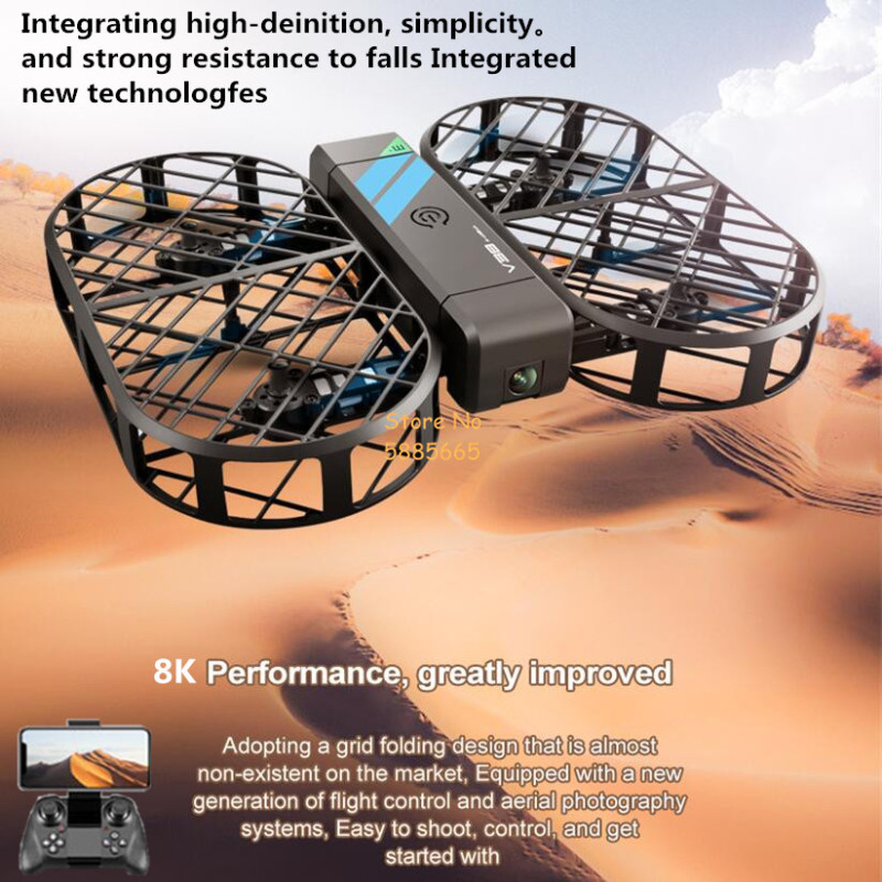 Rc Helicopter Mini - 8K HD-camera 360° ° Bescherming Optische